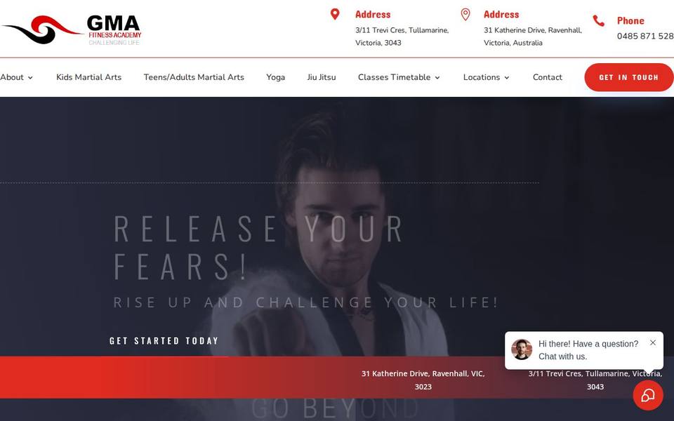 GMA Fitness Academy website