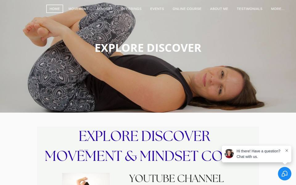 Explore Discover Yoga & PT website