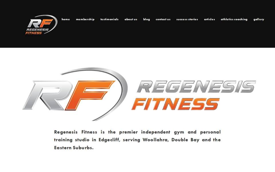 Regenesis Fitness website