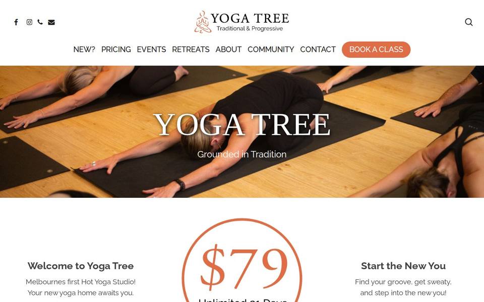 Yoga Tree website