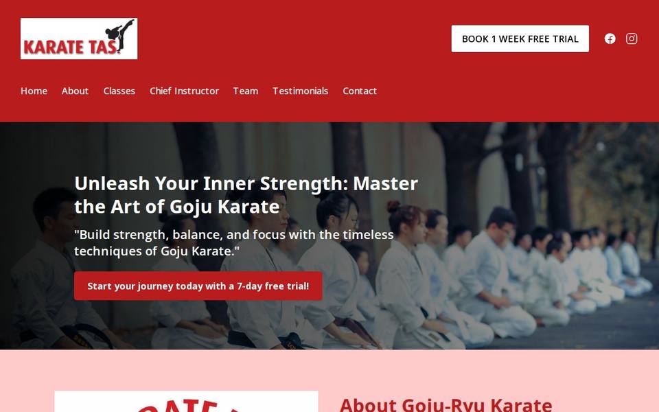 Karate TAS - GOJU website