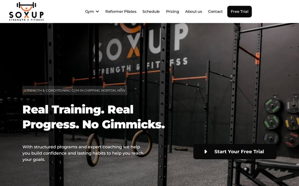 Sox Up Strength and Fitness website