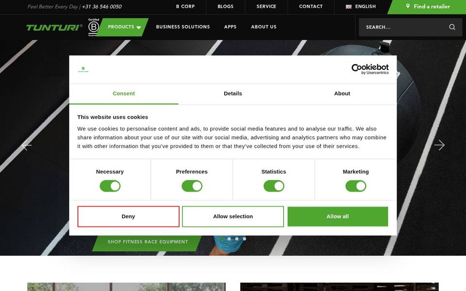 Fitness Outlet website