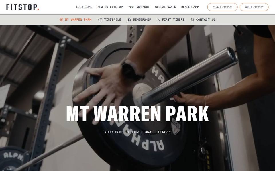 Fitstop Mt Warren Park website