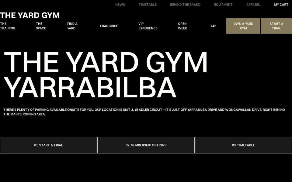 The Yard Gym Yarrabilba website