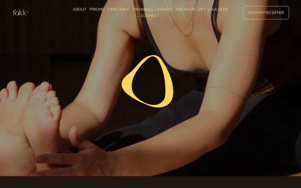Folde Yoga Hobart website