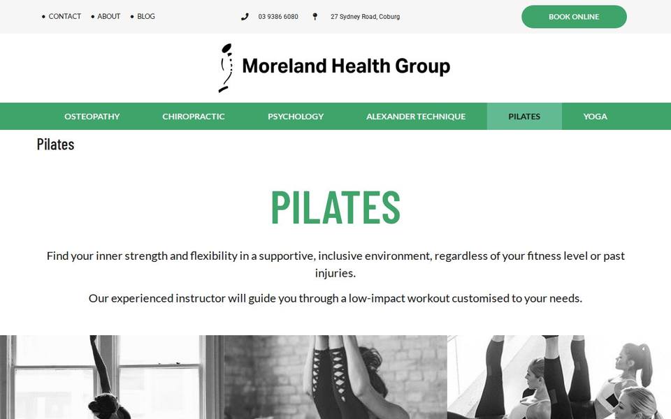 Pilates Circle website