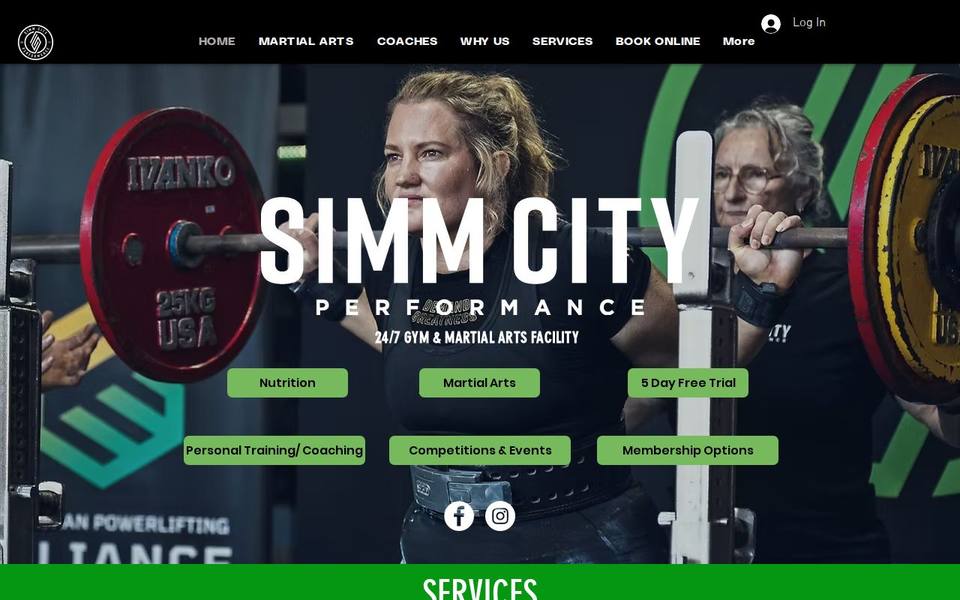 Simm City Performance website