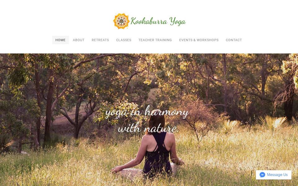 Kookaburra Yoga website