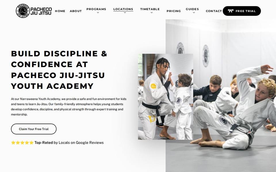 Pacheco Jiu-Jitsu Narraweena website