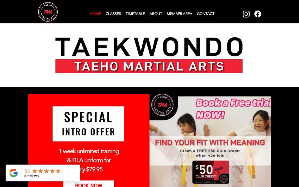 Momentum Taekwondo website
