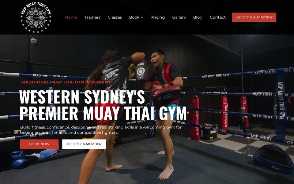 MSP Muay Thai Gym website