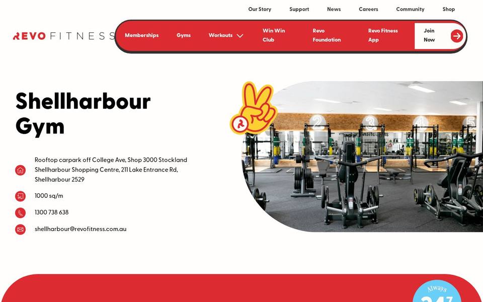 Revo Fitness Shellharbour website