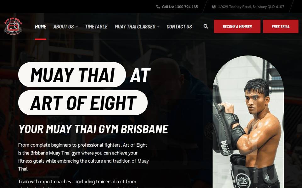 Art of Eight Muay Thai and Fitness website