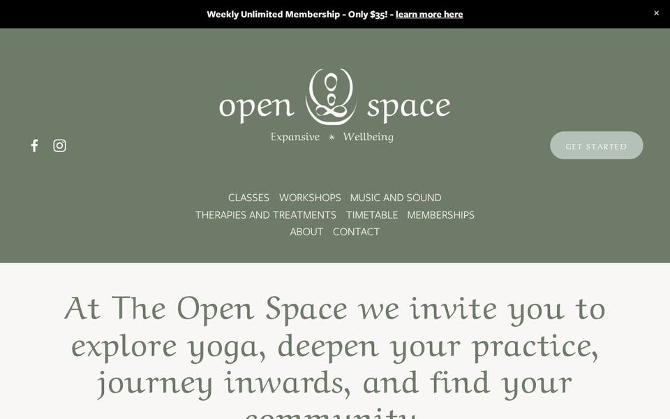 The Open Space website