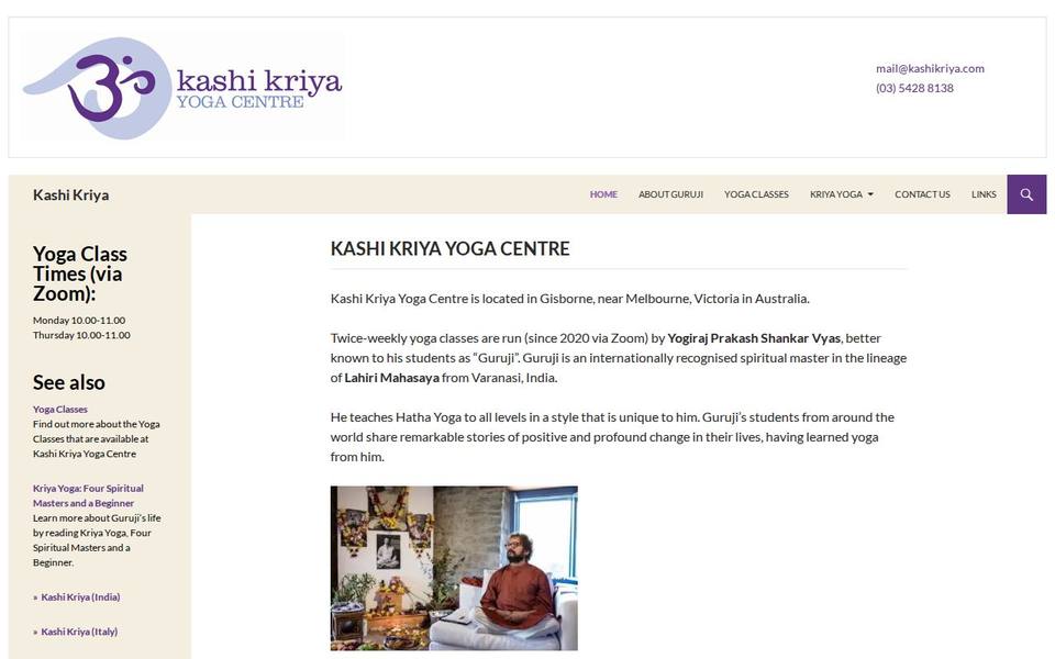 Kashi Kriya Yoga Centre website