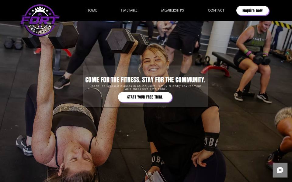 Fort Evolution CrossFit website