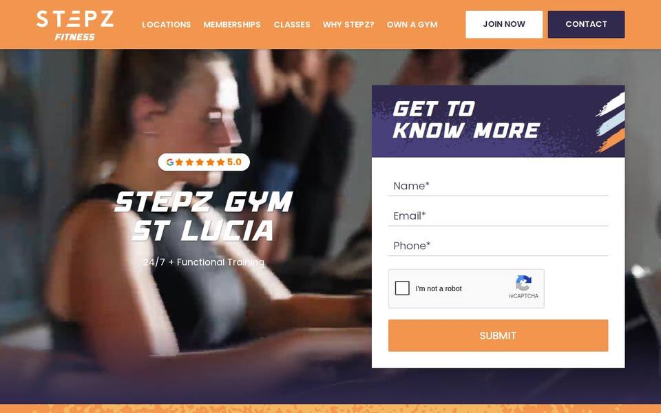 Stepz Fitness St Lucia website