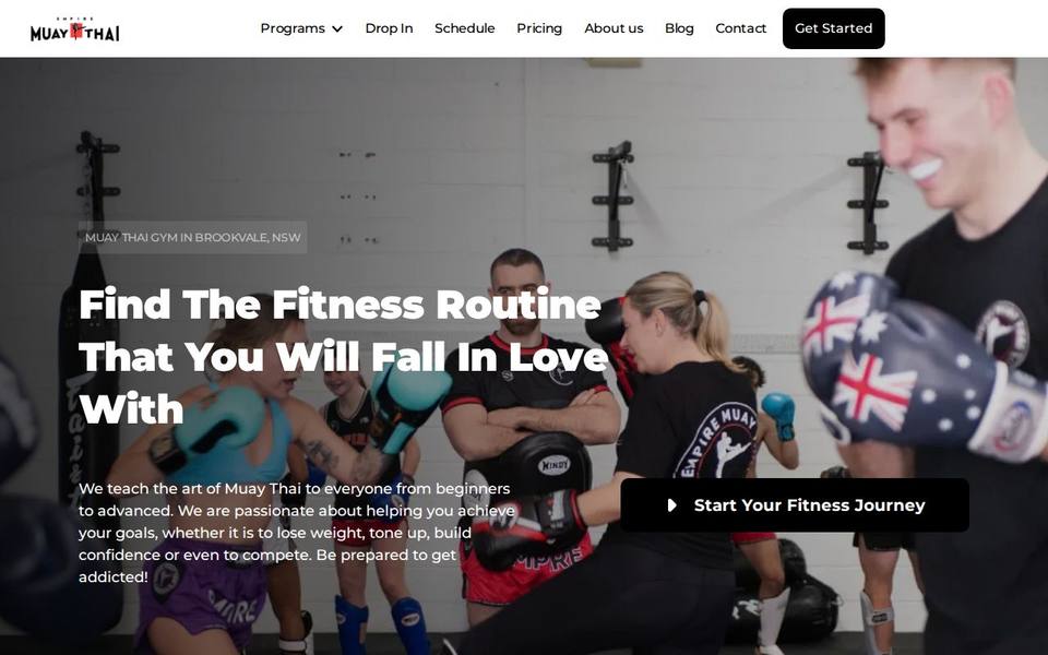 Empire Muay Thai website