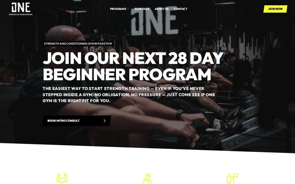 ONE Gym website