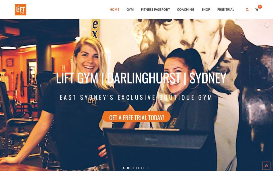 LIFT Gym website