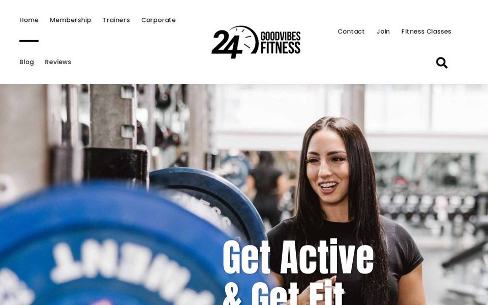 Good Vibes Fitness website