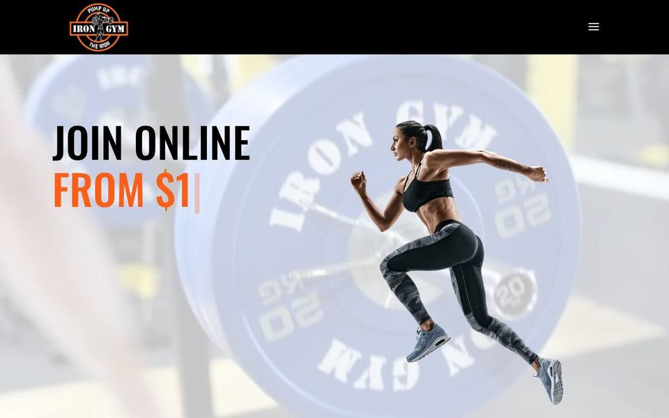 Iron Gym website