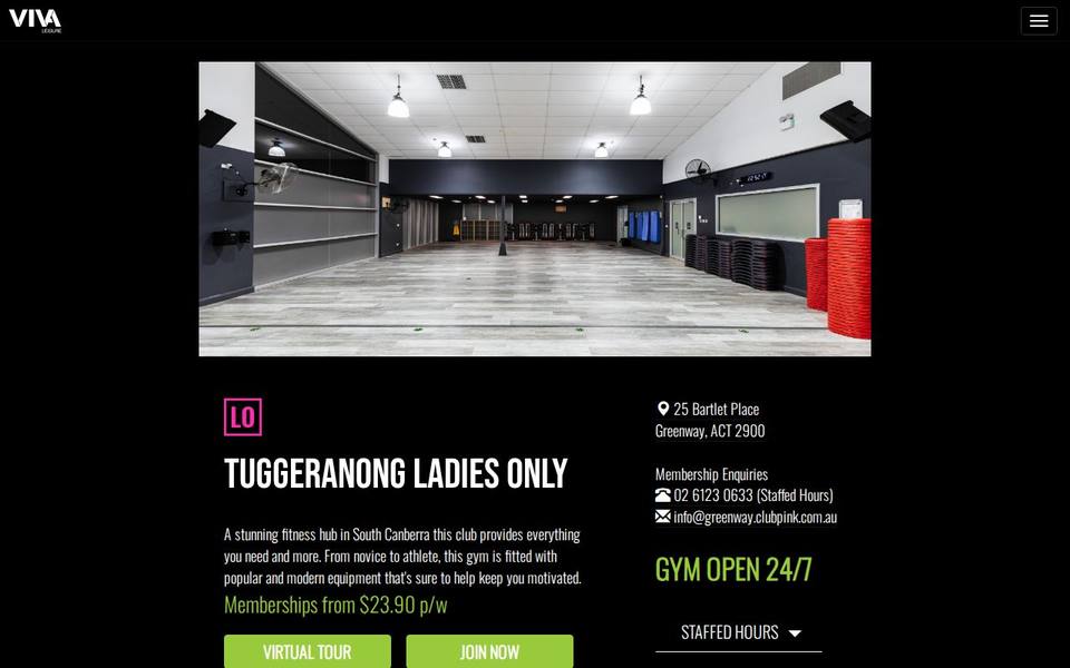 Club Lime Tuggeranong website
