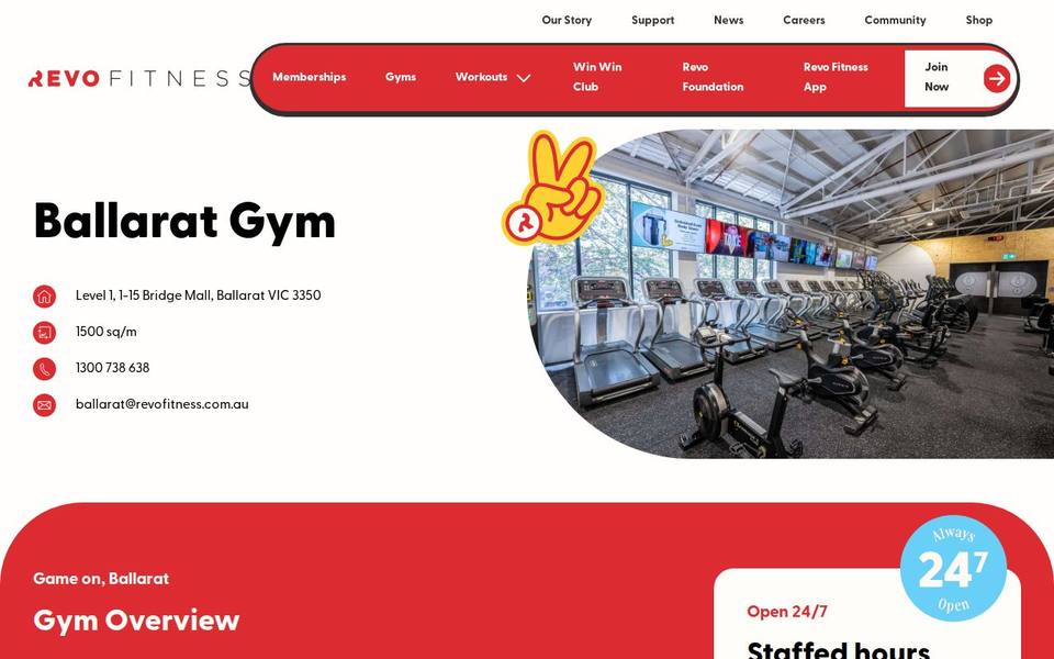 Revo Fitness Ballarat website