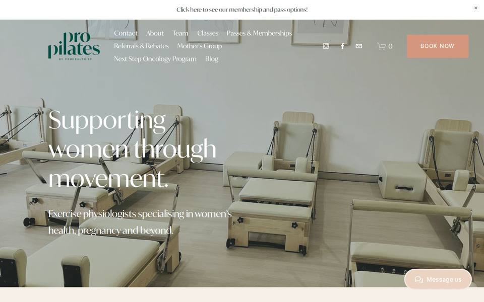 ProPilates website