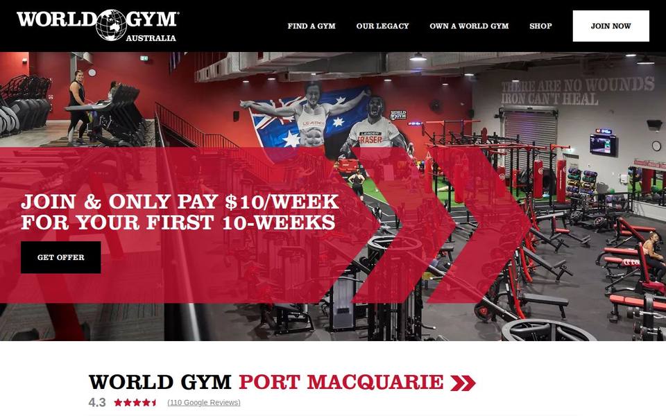 World Gym Port Macquarie website