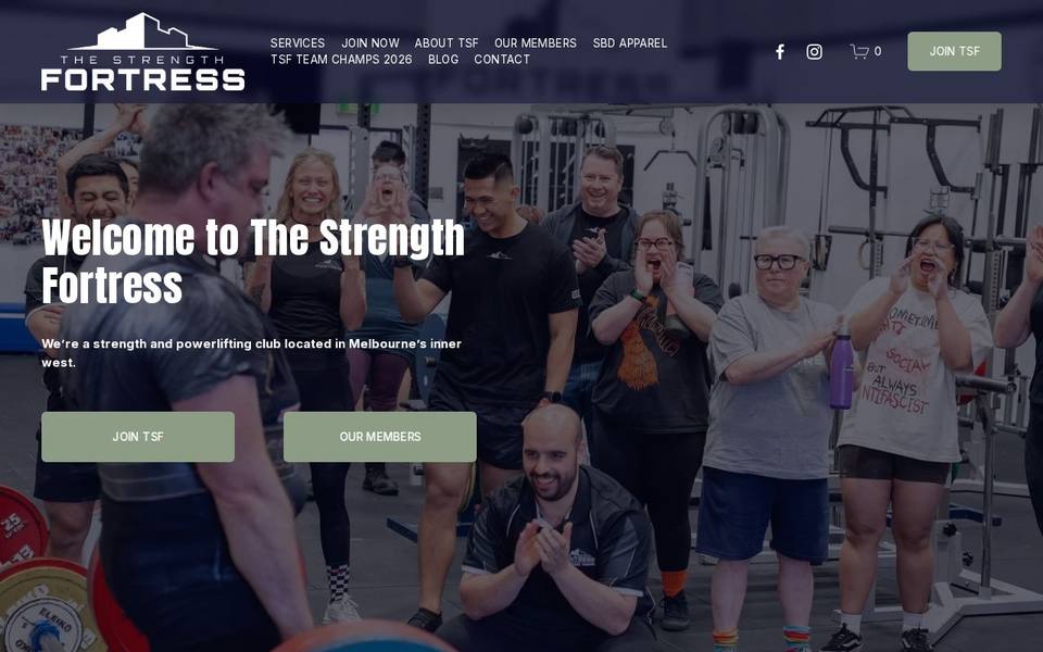 The Strength Fortress website