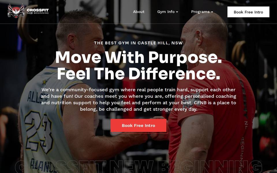 CrossFit New Beginning website