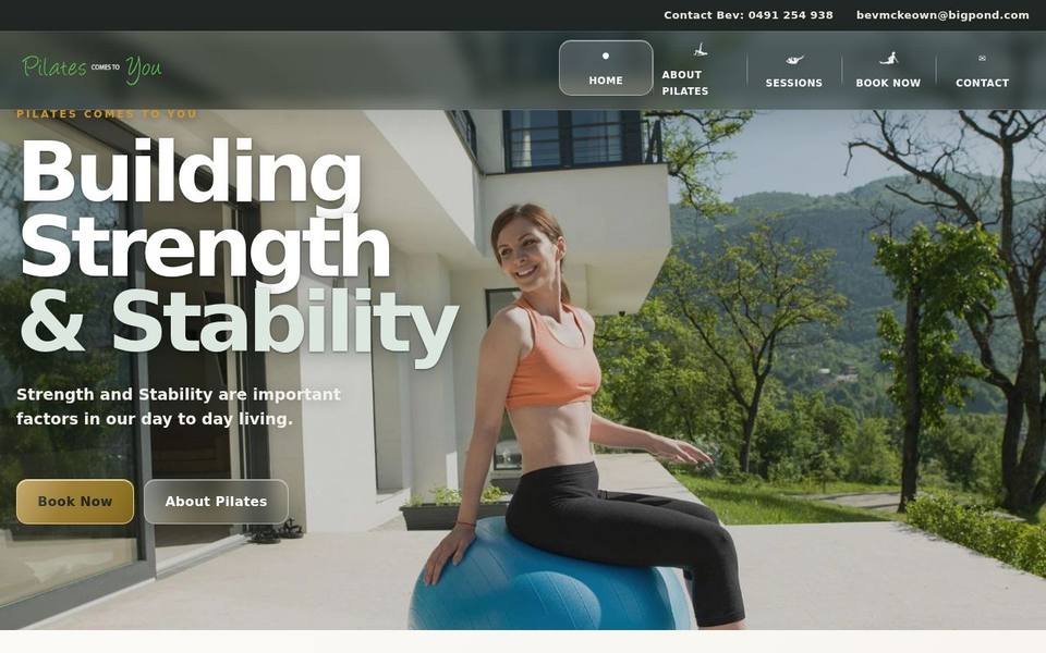 Pilates Comes To You website