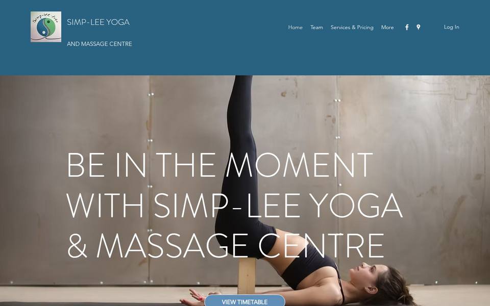 Simplee Yoga website
