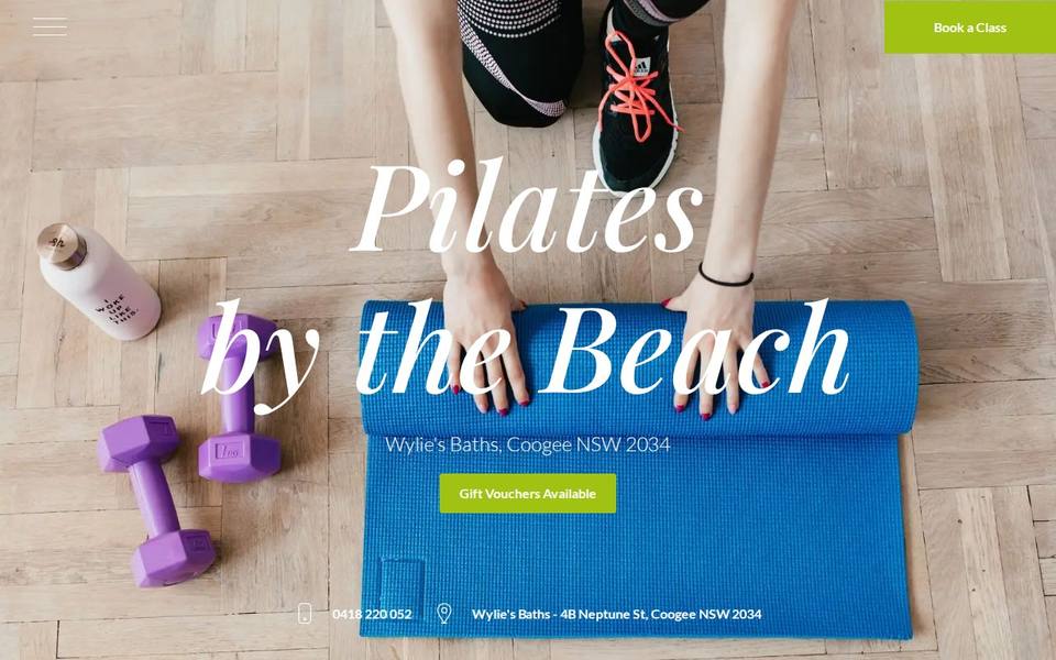 Pilates by the Beach website