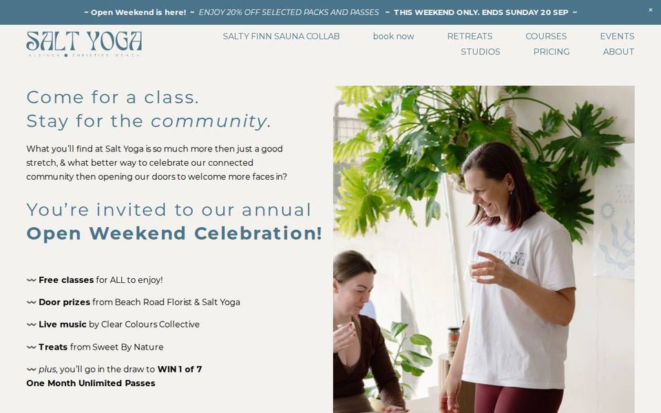 Salt Yoga website