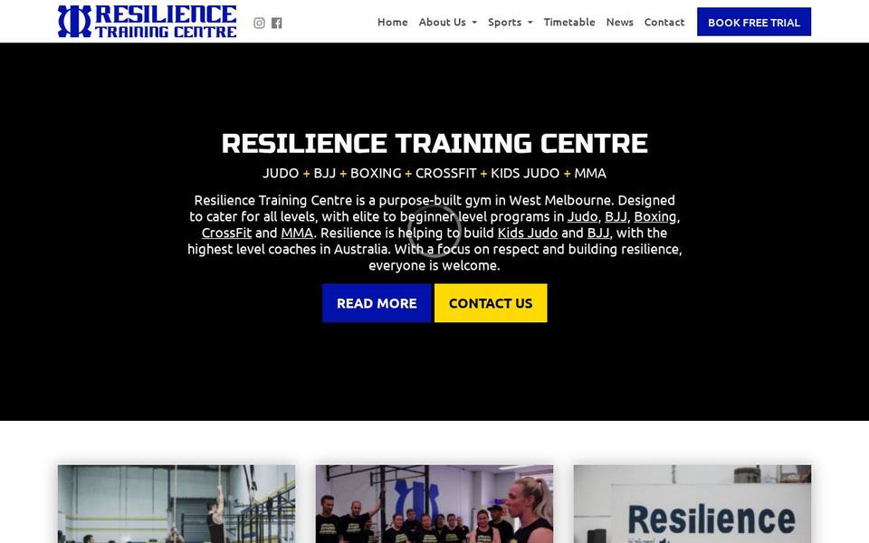 Resilience Training Centre website