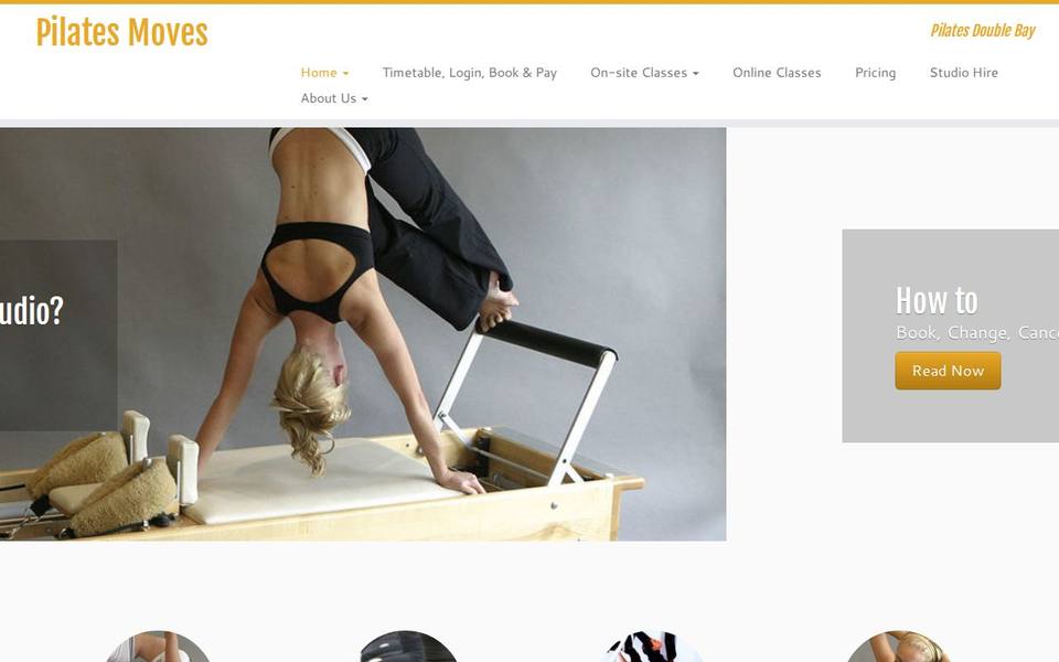 Pilates Moves website