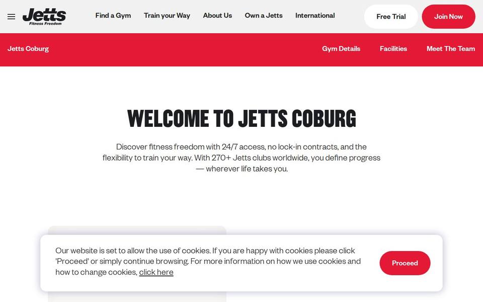 Jetts Coburg website