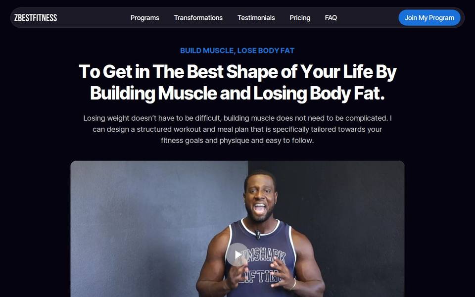 Z-Best Fitness website