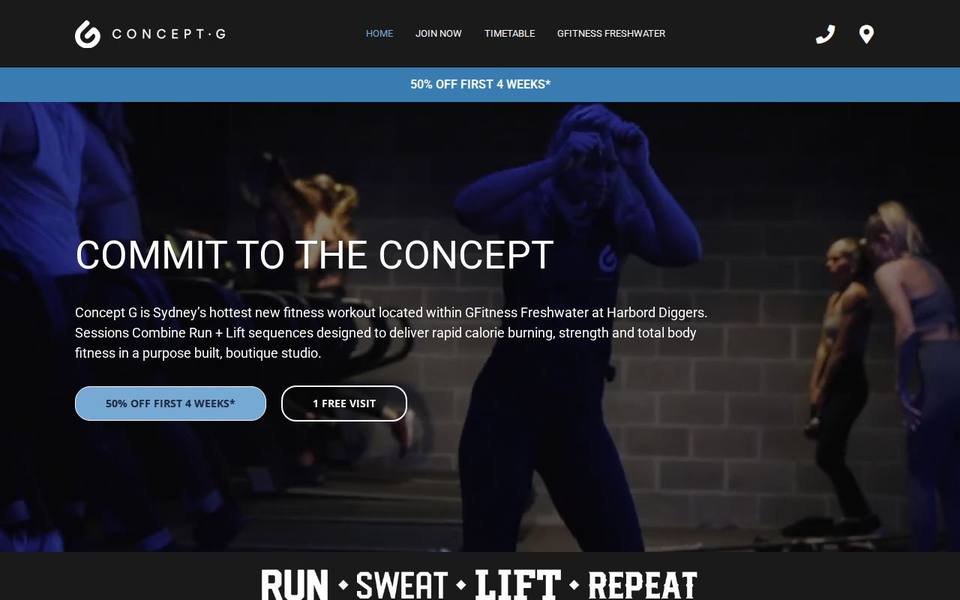 Concept G website