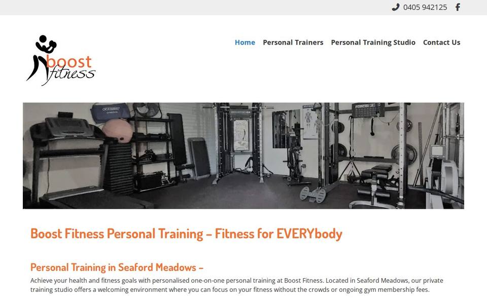 Boost Fitness website