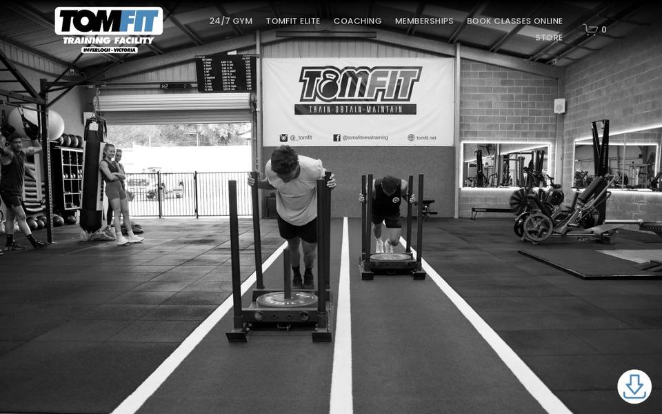 Tomfit 24hr Training Facility website