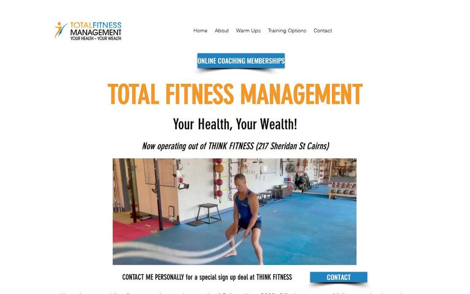 Total Fitness Management website