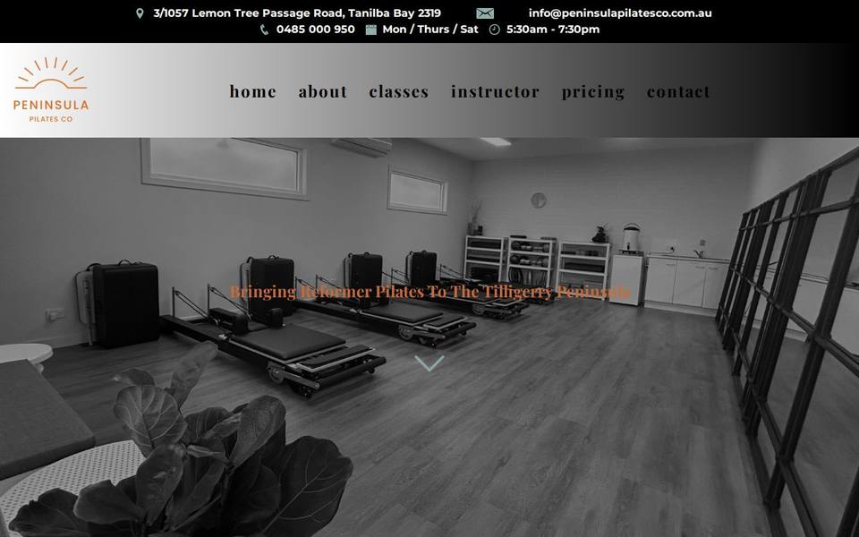 Peninsula Pilates Co website