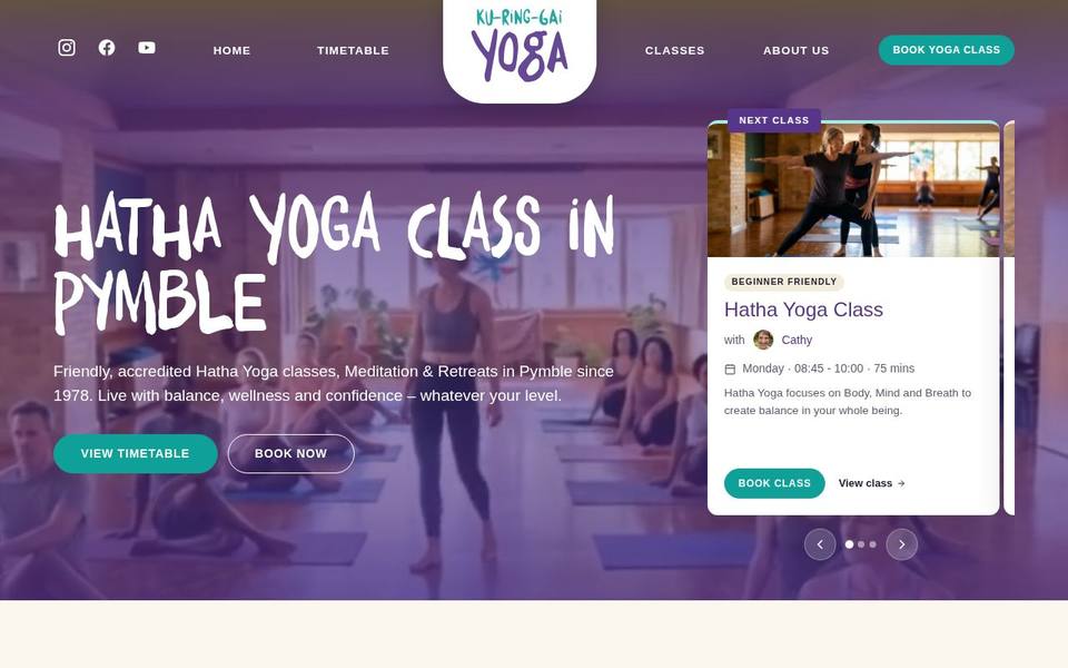 Kuring-gai Yoga website