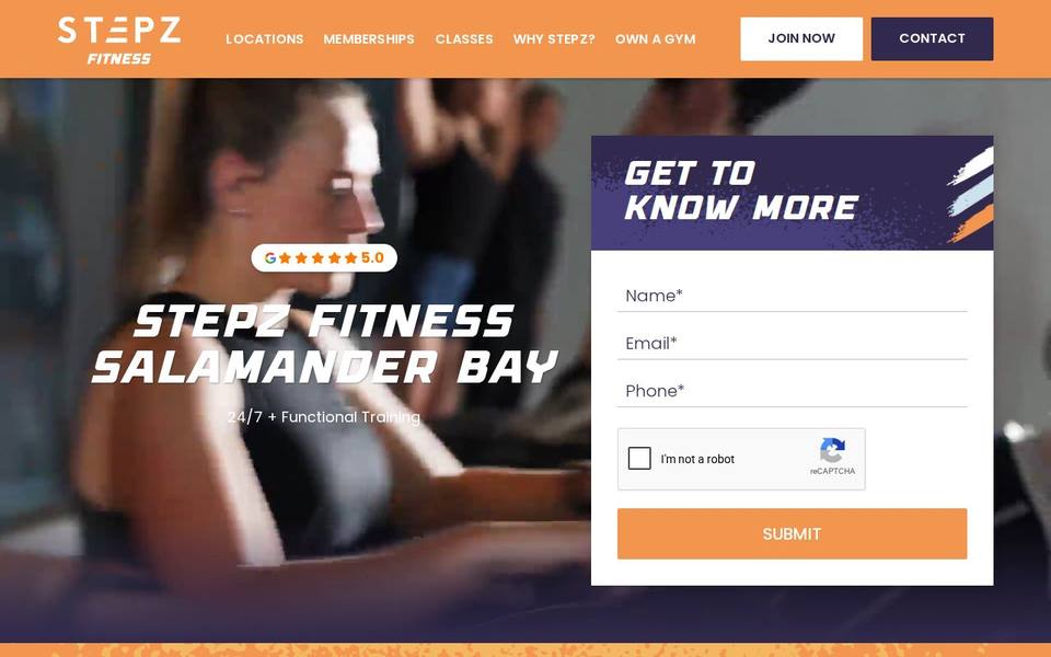 Stepz Fitness Salamander Bay website