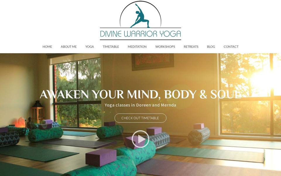 Divine Warrior Yoga website