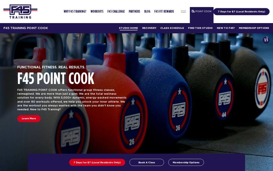 F45 Point Cook website